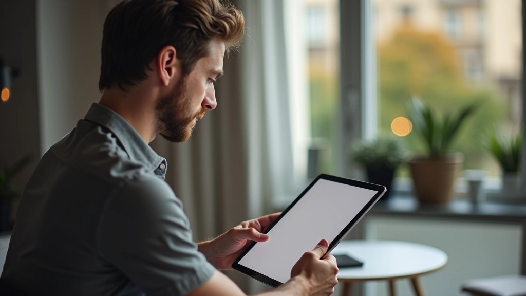 Designer travaillant sur un projet de service numérique avec tablette et ordinateur